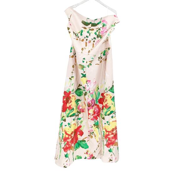 ALFRED SUNG Dress Size 24W NEW NWOT Pockets Pink V Neck Floral - Picture 7 of 8